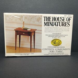 The House of Miniatures Hepplewhite Serpentine Table Kit 40036 X-ACTO 1":1' Vtg